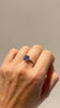 Platinum ring with sapphire and diamonds - #5