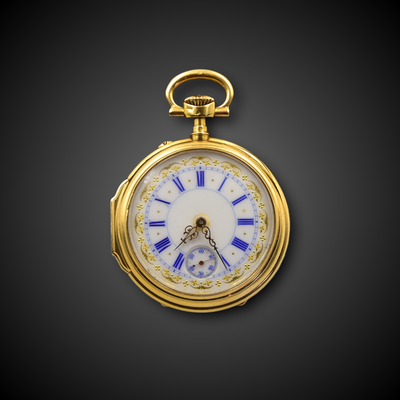 Unique gold remontoir pocket watch - #2