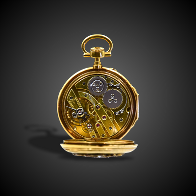 Unique gold remontoir pocket watch - #3