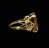 Retro stylish gold ring with citrine - #2