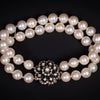 Pearl bracelet with diamond clasp - #1