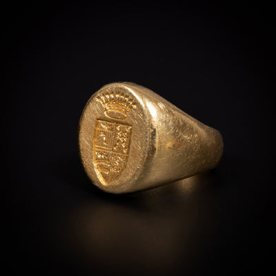 Antique gold signet ring - #3