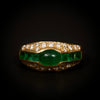 Vintage ring with emeralds and diamonds