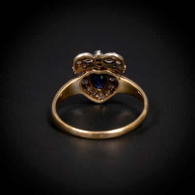 Antique ring with crowned heart - #4