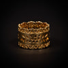 Gold Gucci ring with floral motifs