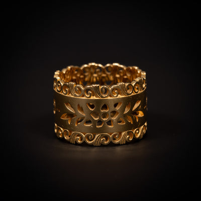 Gold Gucci ring with floral motifs - #1