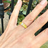 Gold ring with yellow and white diamonds - #8