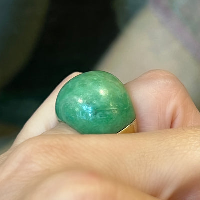 Vintage gouden ring met jade - #7