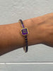 Vintage gold bracelet with amethyst - #6