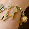 Vintage gold charm bracelet