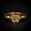 Solitaire ring with old cut diamond